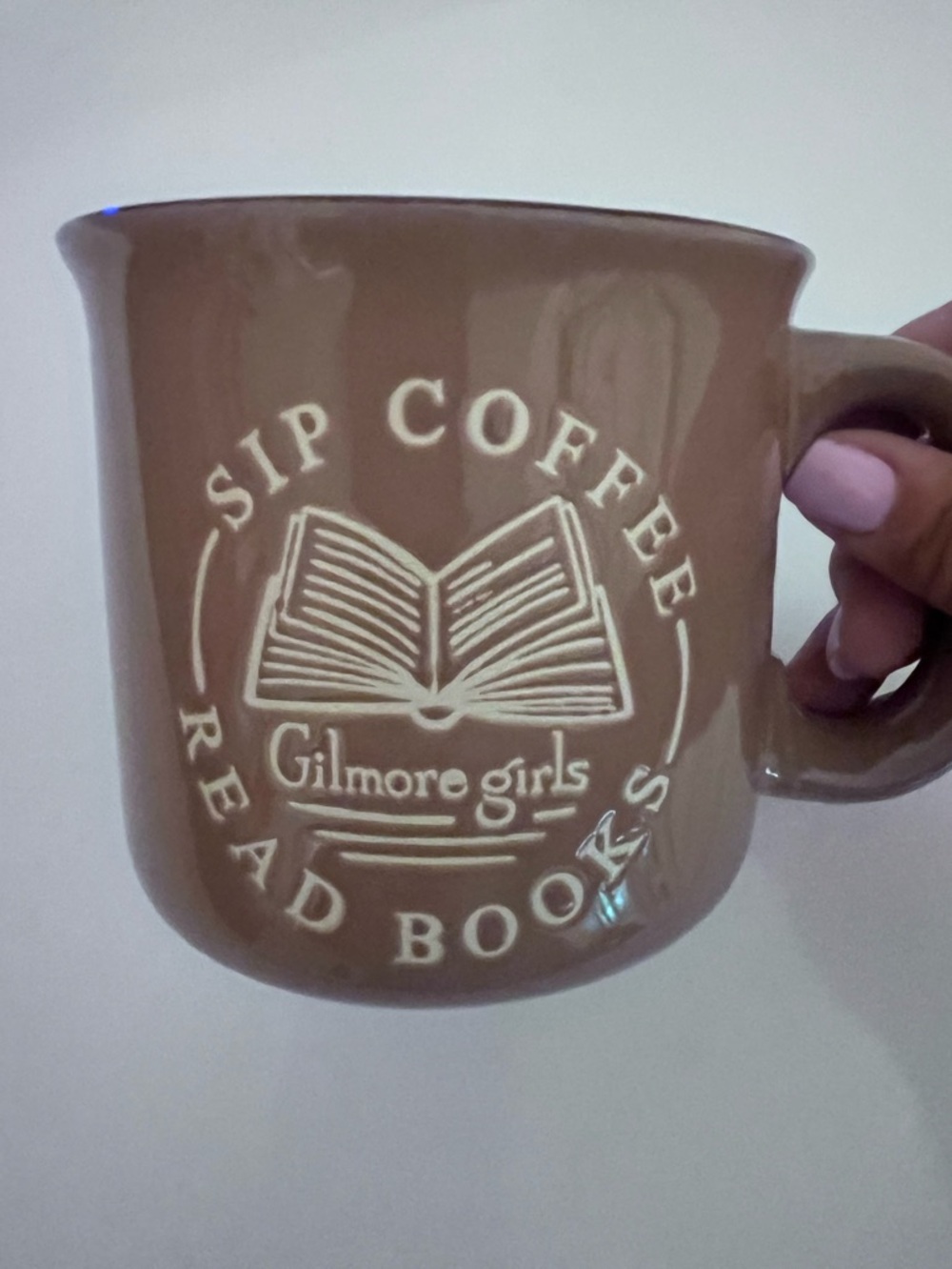 Sip Coffee Read Books Brown Ceramic Mug